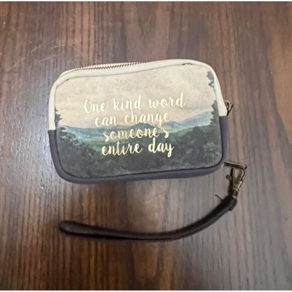 No Brand Handbags - One Kind Word Can Change Someone's Entire Day Canvas Wallet Wristlet